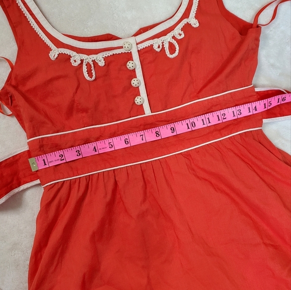 Anthropologie x Floreat Red with Purple A Line Dress Size 8 - Picture 12 of 15